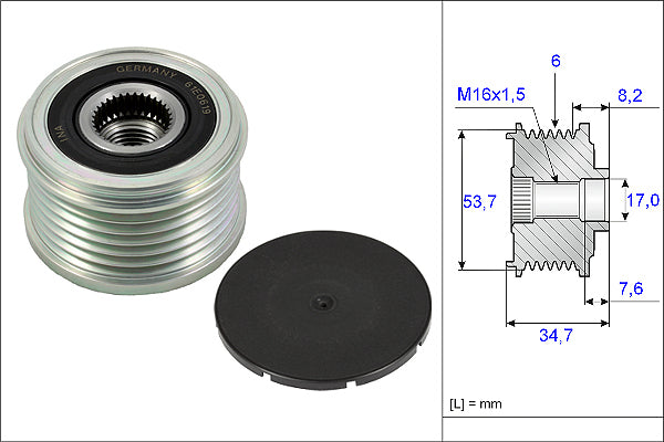 INA Alternator Freewheel Clutch - Part No - 535022410