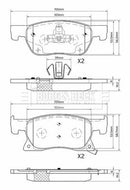 Borg & Beck Front Brake Pad Set -BBP2567