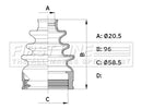 First Line Cv Joint Boot Kit Part No -FCB6355