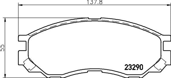 Mintex Brake Pad Set fits -Landwind (Jmc) Mitsubishi MDB1823 (also fits other vehicles)