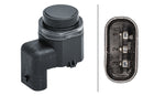 HELLA 6PX 358 141-551 Sensor, parking distance control - angled - 3-pin connector - Plugged