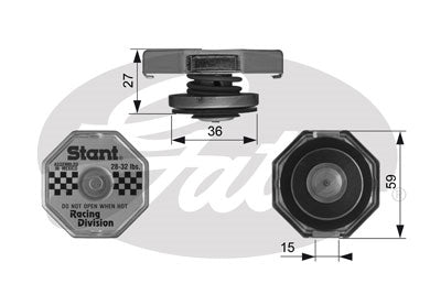 Gates Radiator Cap - RC10393