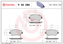Brembo Brake Pad Set - P56086