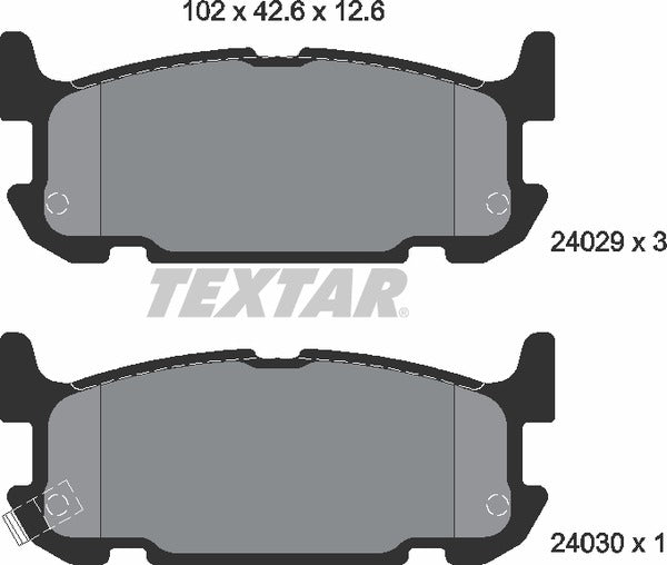 Textar Brake Pad Set - 2402901