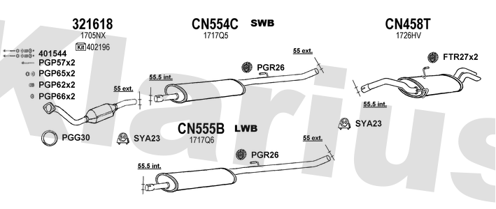 Klarius 321618 - Catalyst Type Approved Withpip  - Fits Citroen Dispatch 2.0HDi