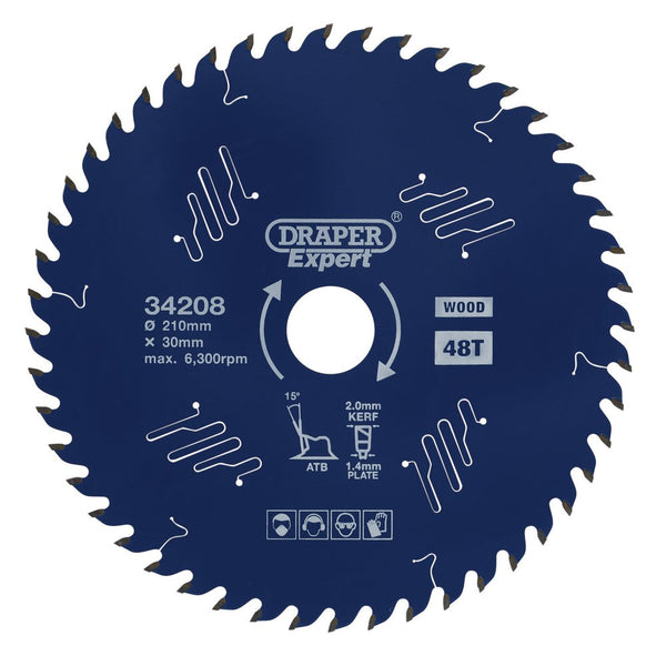 Draper Tct Saw Blade 210mm 48T - 34208