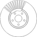 Disctech Brake Disc - Fits Ford, Honda - ABD3949 - Front Axle
