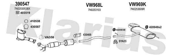 Klarius 390547 - Diesel Particulate Filter  - Fits Volkswagen Sharan 2.0TDi