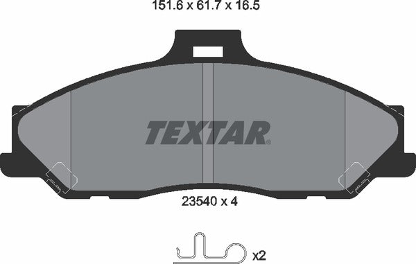 Textar Brake Pad Set - 2354001