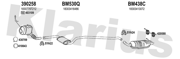 Klarius 390258 - Catalyst & Dpf Combined  - Fits BMW 325 D 3.0d