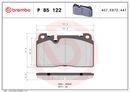 Brembo Brake Pad Set - P85122