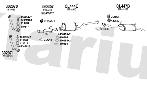 Klarius 302070 - Front Pipe For Cat  - Fits Mitsubishi Shogun 3.2 Di-D