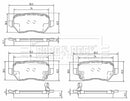 Borg & Beck Rear Brake Pad Set -BBP2609