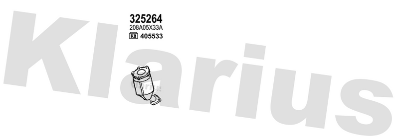 Klarius 325264 - Catalyst Type Approved  - Fits Nissan Navara NP300 2.5 DCi