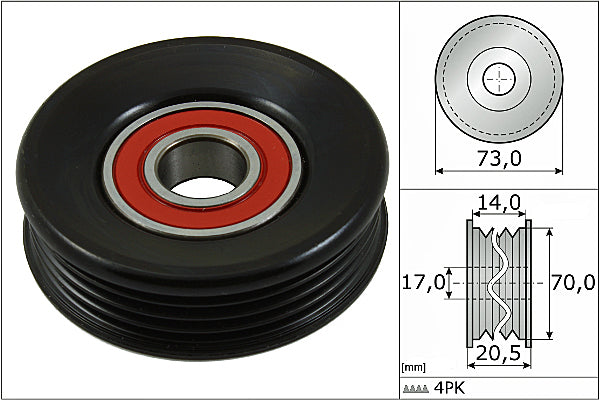 INA Tensioner Pulley - V-Ribbed Belt - Part No - 531085310