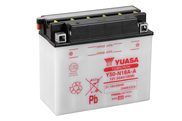 Y50-N18A-A (DC) 12V Yuasa Yumicron Motorcycle Battery