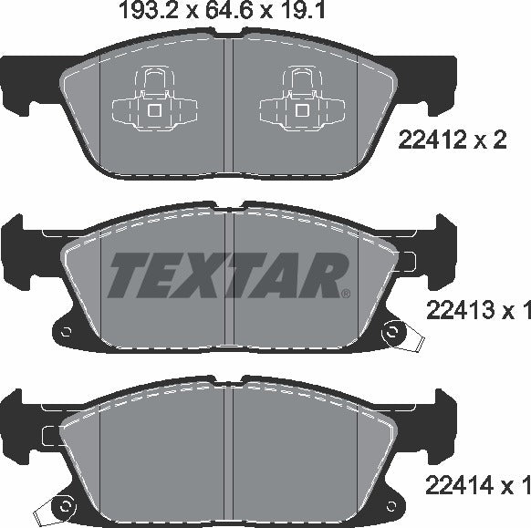 Textar Brake Pad Set - 2241201