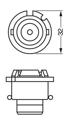 Bosch Xenon Hid 35W D2R P32D-3 Part No - 1987302903