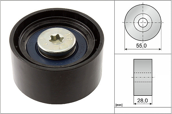 INA Deflection/Guide Pulley - V-Ribbed Belt - Part No - 532055610