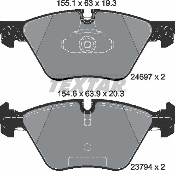 Textar Brake Pad Set - 2469701