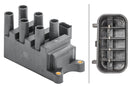 HELLA 5DA 358 168-591 Ignition Coil - 12V - 3-pin connector - Bolted