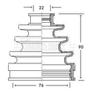 Borg & Beck Cv Joint Boot Kit Part No -BCB2107