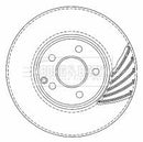 Borg & Beck Brake Disc Single Part No -BBD5923S