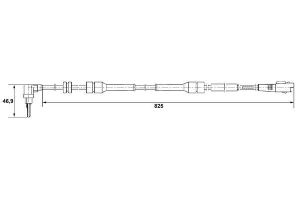 Bosch Wheel Speed Sensor Part No - 0265007083
