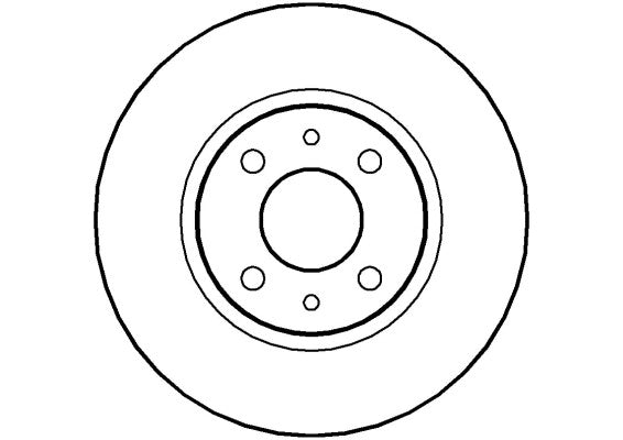 Disctech Brake Disc - Fits Alfa romeo, Audi - ABD3216 - Front Axle