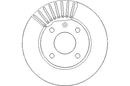 Disctech Brake Disc - Fits Ford, Opel - ABD3244 - Front Axle