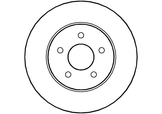 Disctech Brake Disc - Fits Ford, Nissan - ABD2041 - Rear Axle