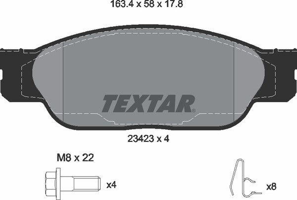 Textar Brake Pad Set - 2342301