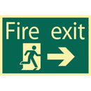 Draper Fire Exit Arrow Right Sign V1 - 72662