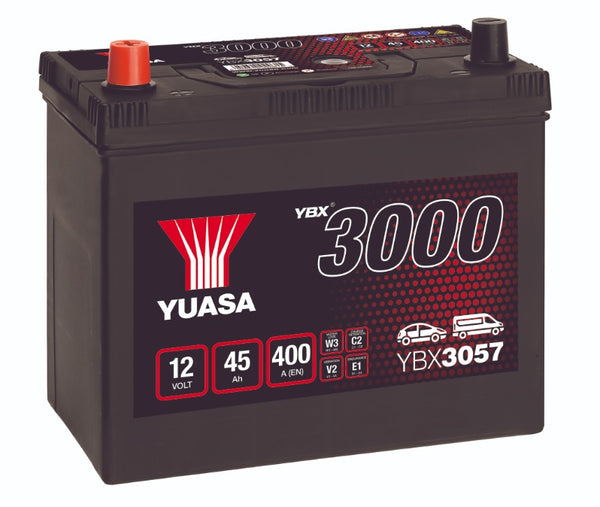 Yuasa YBX3057 - 3057 SMF Car Battery - 4 Year Warranty