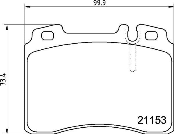 Mintex Brake Pad Set fits -MercedesBenz MDB1503 (also fits other vehicles)