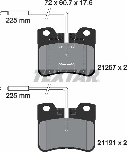 Textar Brake Pad Set - 2126702
