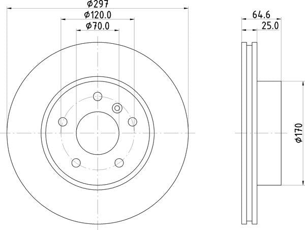 Mintex Brake Discs fits -Land Rover V266:4 MDC984 (also fits other vehicles)
