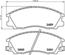 Mintex Brake Pad Set fits -Hyundai MDB2605 (also fits other vehicles)