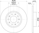 Mintex Brake Discs fits -Alfa Romeo Fiat Jeep V296:6 MDC2159 (also fits other vehicles)