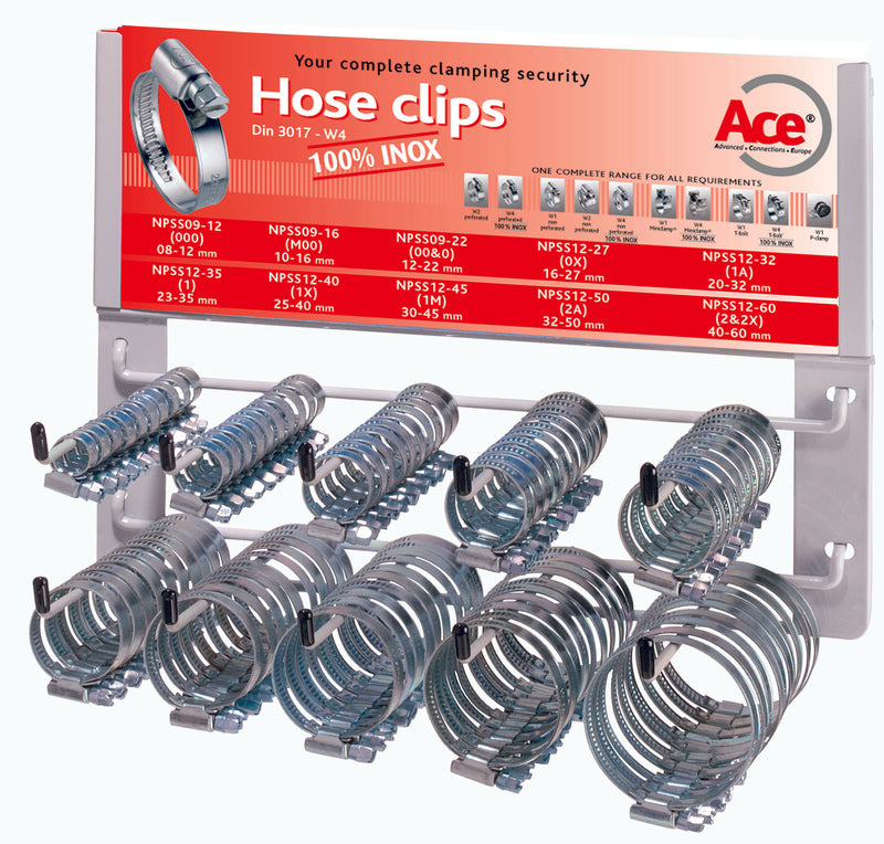 Stainless Steel Hose Clip Dispenser Rack - 110183