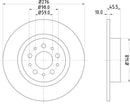 Mintex Brake Discs fits -Alfa Romeo V285:5 MDC1593 (also fits other vehicles)