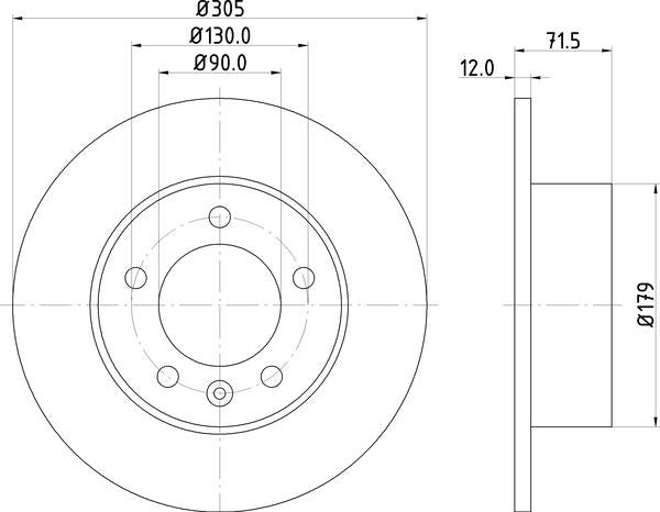 Mintex Brake Discs fits -Nissan Opel Renault Vauxhall S302:5 MDC2241 (also fits other vehicles)