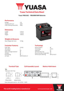 Yuasa YBX3102 - 3102 SMF Car Battery - 4 Year Warranty