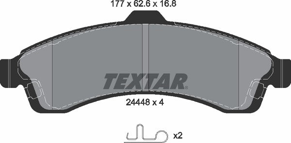 Textar Brake Pad Set - 2444801