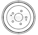 Borg & Beck Brake Drum (Single) -BBR7151