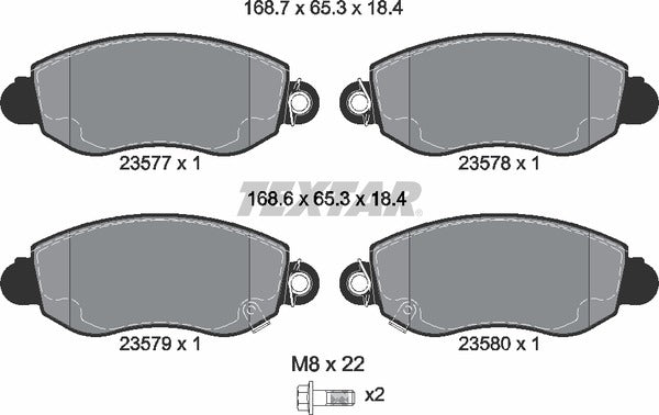 Ford, Brake Pad Set - Textar 2357701