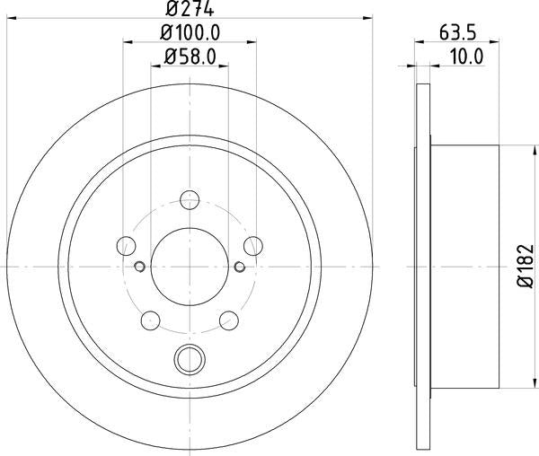 Mintex Brake Discs fits -Subaru V283:5 MDC2568 (also fits other vehicles)
