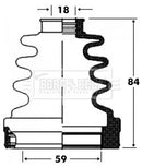 Borg & Beck Cv Joint Boot Kit Part No -BCB2820