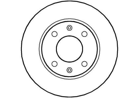 Disctech Brake Disc - Fits Audi, Citroën - ABD2850 - Front Axle