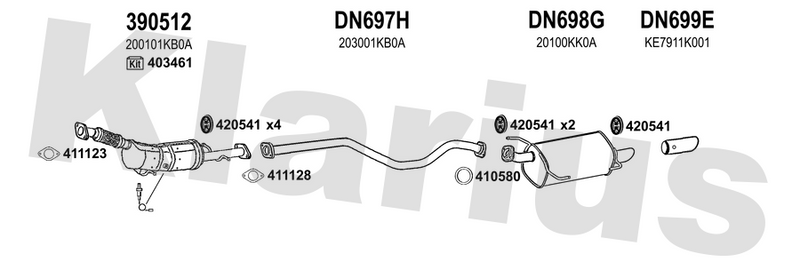 Klarius 390512 - Catalyst & Dpf Combined  - Fits Nissan Juke 1.5DCi